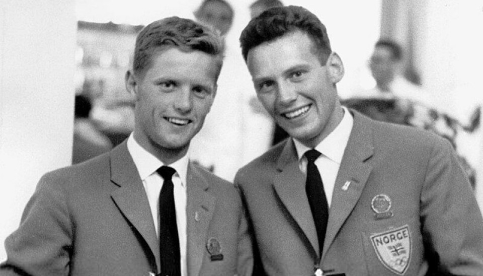 Peder Lunde jr (18) og Bjørn Bergvall (21) OL 1960