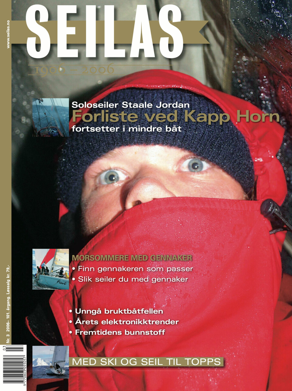 FORSIDE: Staale Jordan som forsidegutt i Seilas 3-2006