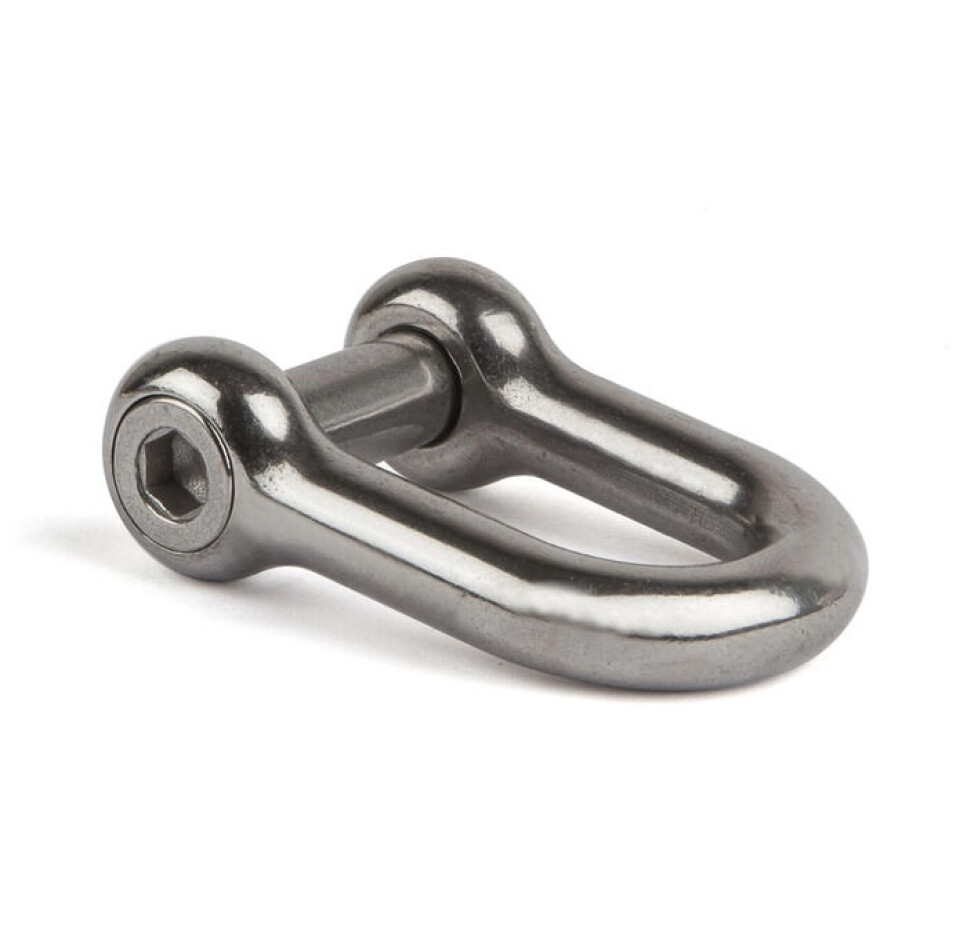 Osculati 10mm syrefast sjakkel med unbrakolås. 10mm syrefast sjakkel med unbrakolås