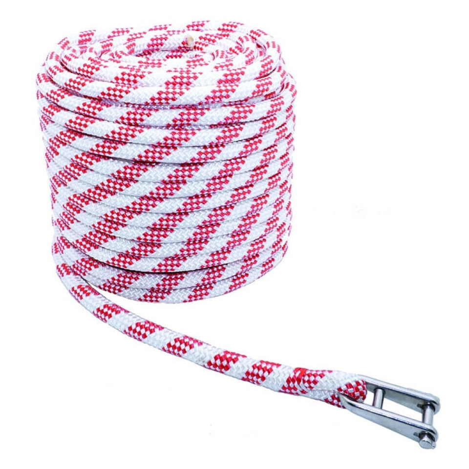 Multimarine 8mm fall med sjakkel 25m