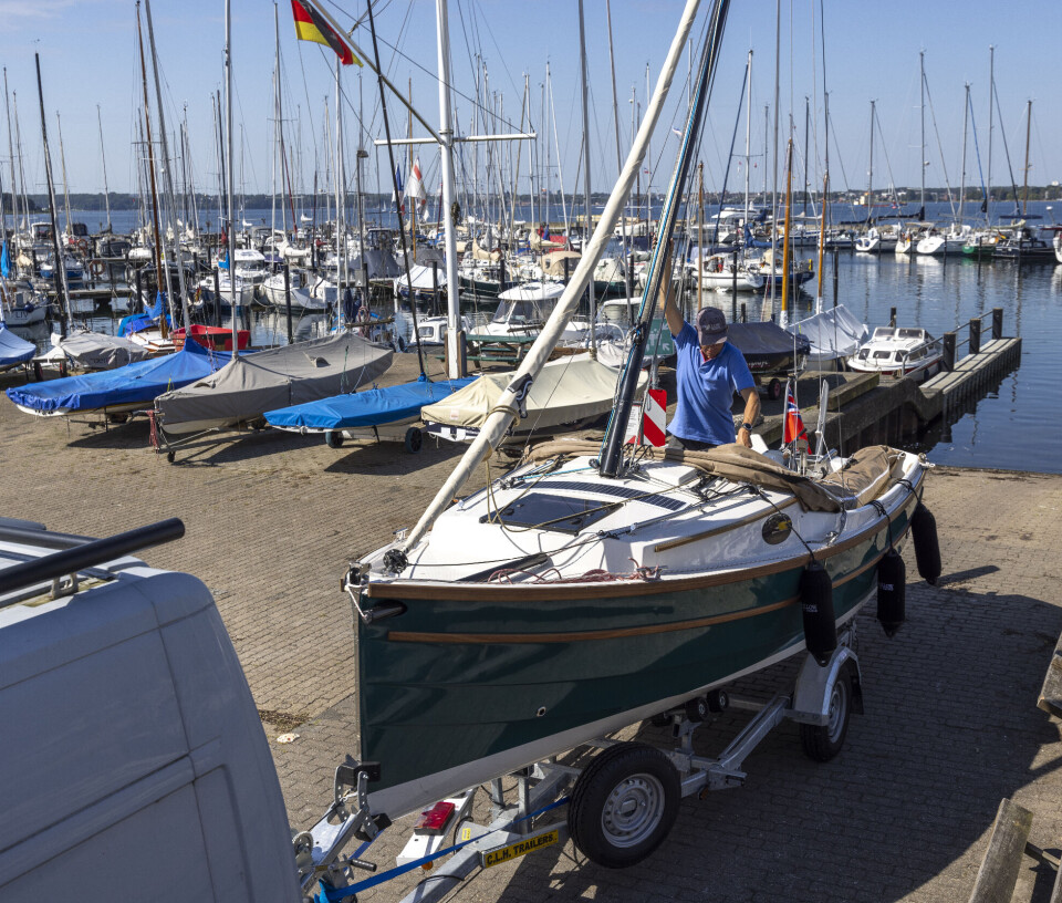 HENGER: BayCruiser 21 er utviklet for å enkelt kan kunne trekkes bak en bil.