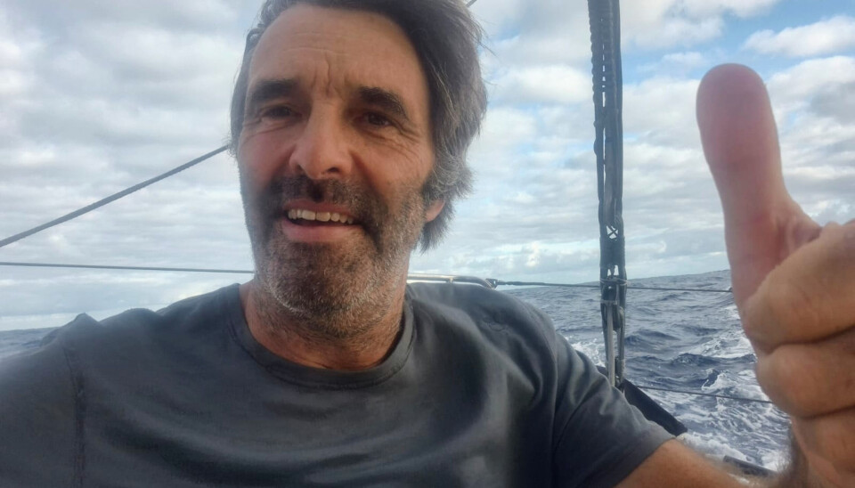 SIST: Denis Van Weynbergh sliter med en rekke tekniske problemer, og rekker kanskje ikke mållinjen før arrangøren pakker sammen. RACE, FEBRUARY 16, 2025 : Photo sent from the boat D’Ieteren Group during the Vendee Globe sailing race on February 16, 2025. (Photo by skipper Denis Van Weynbergh)
