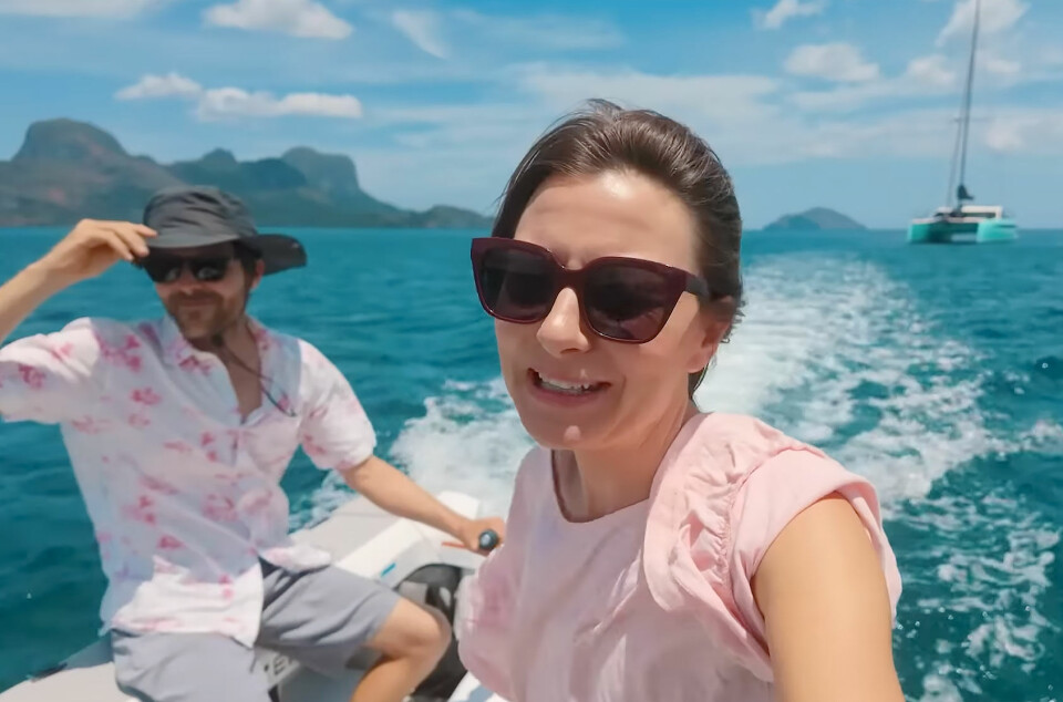 PARADIS: Jason & Nikki Wynn fikk ikke mange slike stunder den tiden de eide en HH 44.