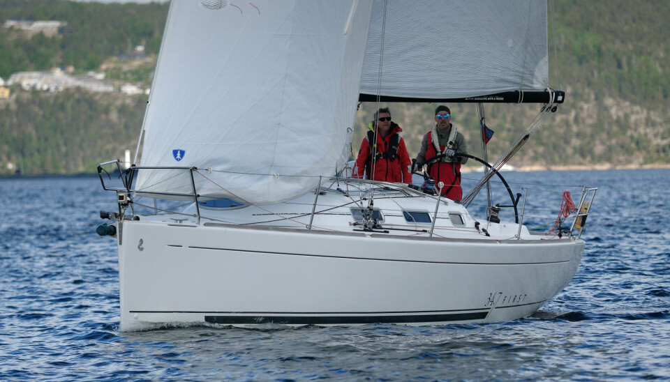 FIRST34.7: Krl Otto og Maren Book skal seile en lånt båt, en First 34.7, søsterbåten til «Sinbad 2», her fra Oslofjorden Rundt.