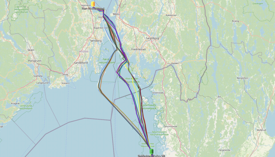 KURS: I følge Weather Routingen vil noen båter tjene stort på å gå ekstremt vest.