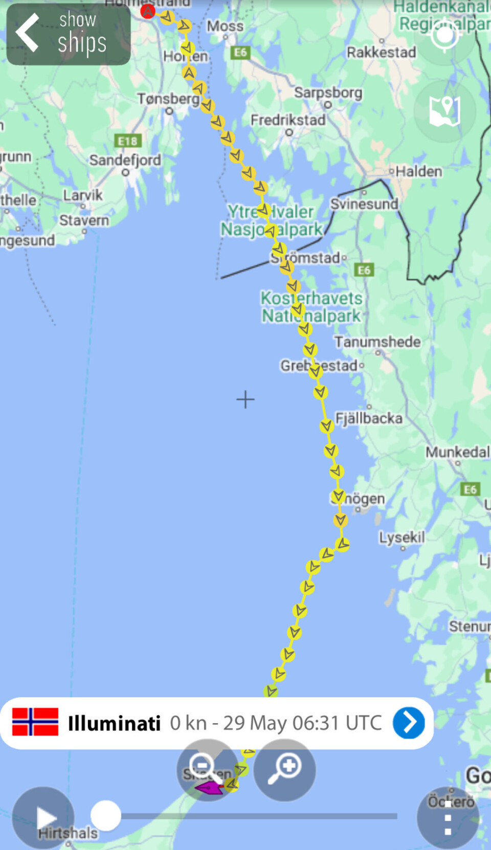 TRACKING: Sporet til den vinnetren av den største klassen i doublehanded.