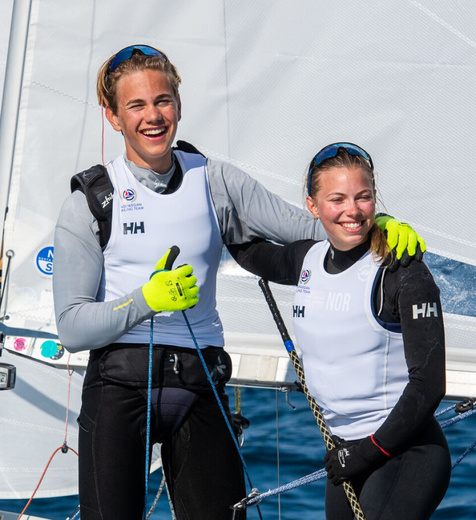 NYTT PAR: Julia Jacobsen og Victor Lööf seiler nå sammen. Julia seilte i fjor med Emil Forslund.