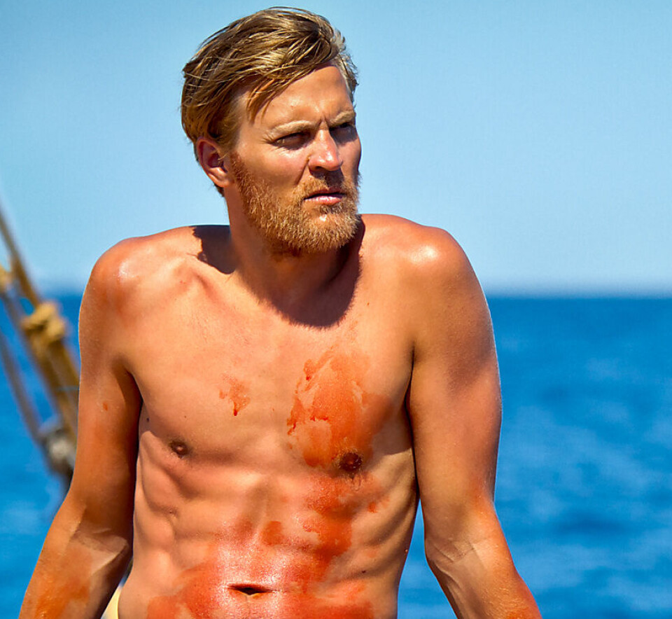 SEILER: Tobias Santelmann som Knut Haugland på filmen «Kon-Tiki».