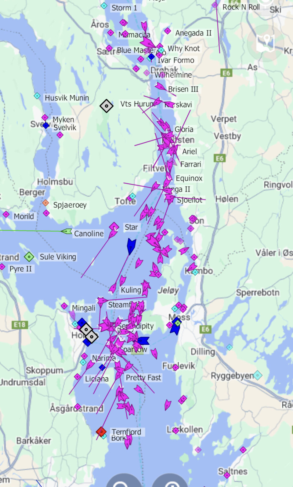 Feltet strekker seg fra Drøbak til Slagentangen.