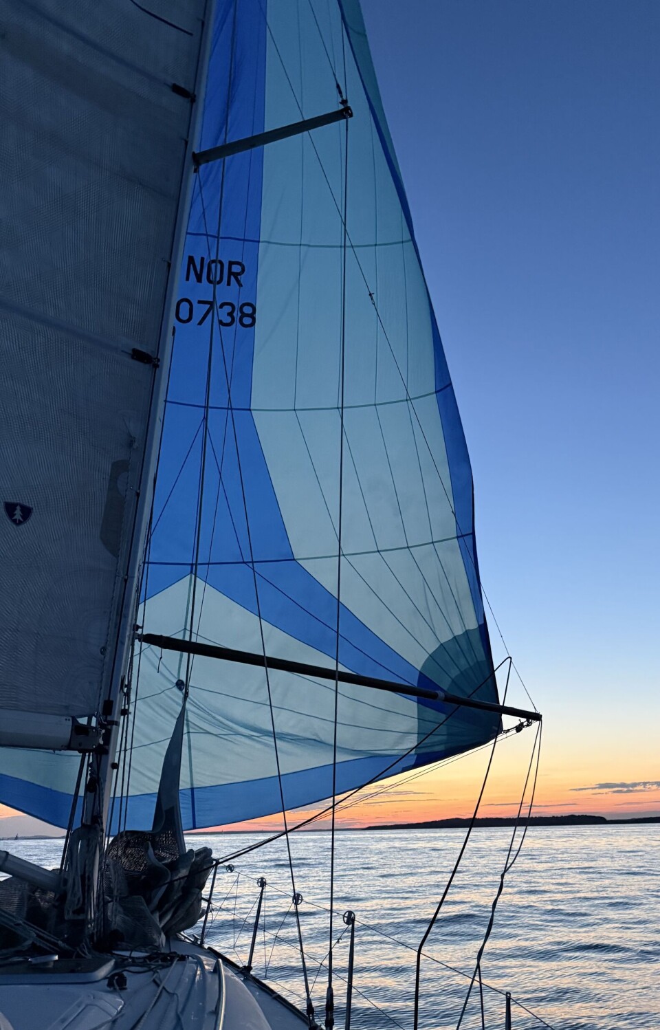 Morten på vei nordover i morgenlys.