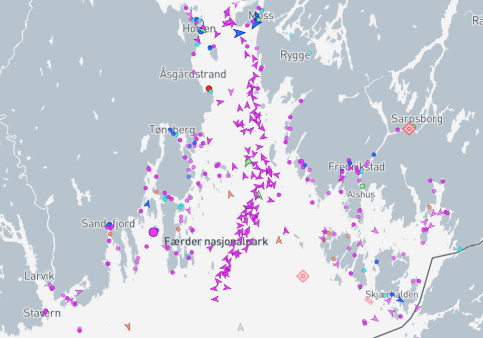 Færderen: På vei mot Moss