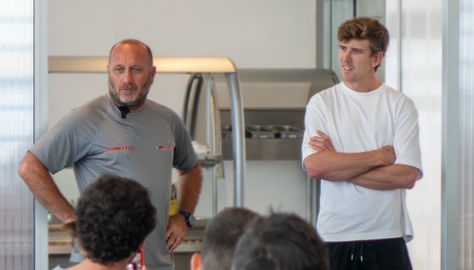 LUNA ROSSA: Max Sirena og Peter Burling, tidligere konkurrenter, nå lagspillere.
