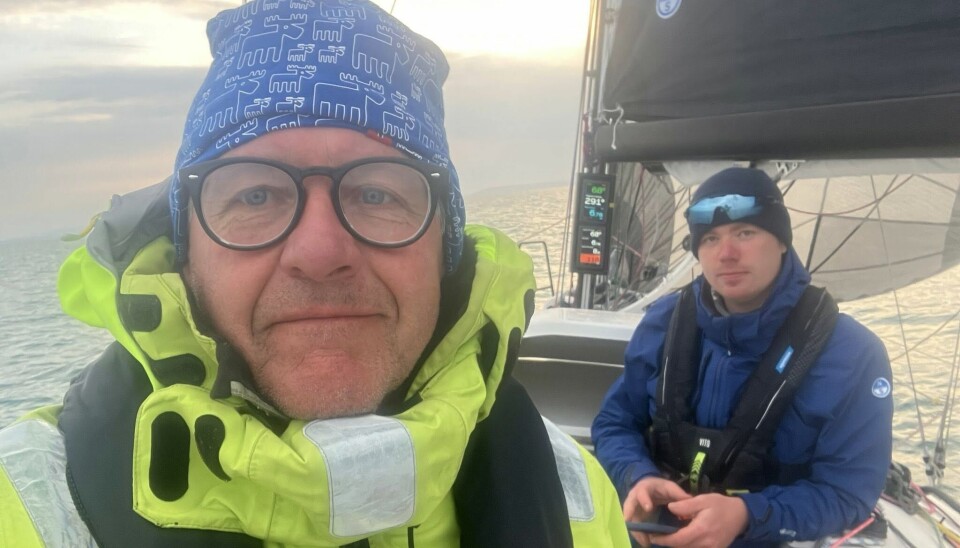 VINNERE: Kristian Kudsk Andreasen og Olai Hagland vant første etappe av Shetland race overall.
