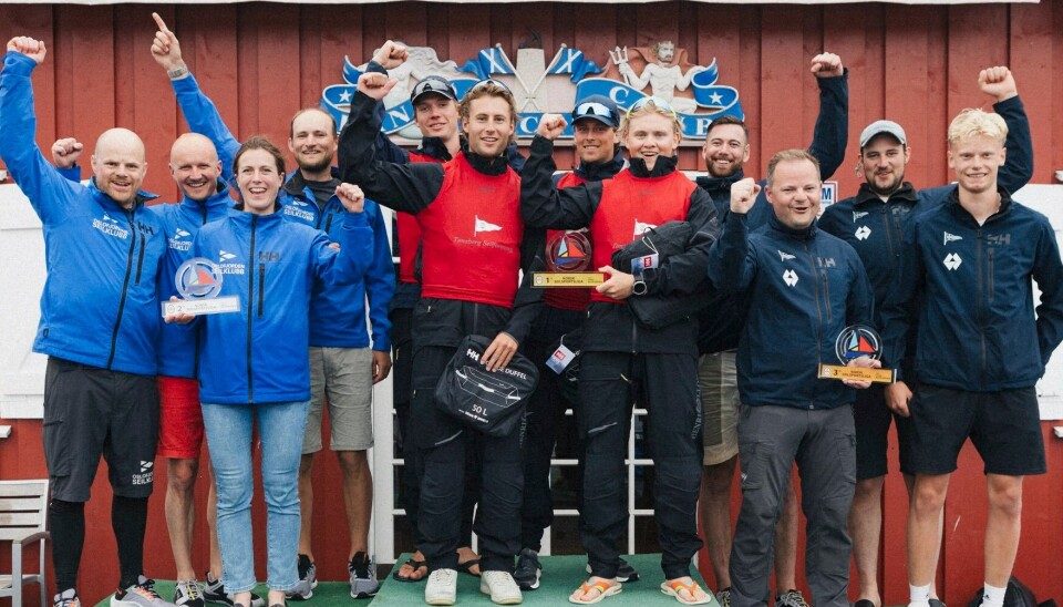 PODIET: Oslofjorden, Tønsberg og Ålesund på podiet foran Hankø Yacht Club.