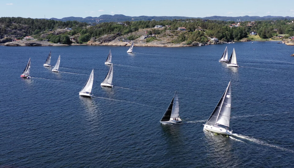 START: Herlige forhold under årets Kaupangleden med vind hele veien.