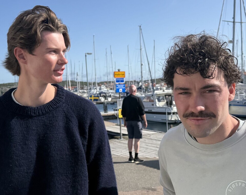 SEILTUR: Kristoffer Staal og Tor Sverdrup Lilleeng i Marstrand.
