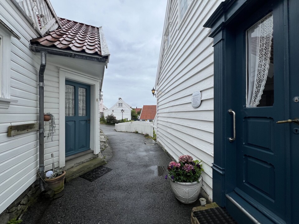 SKUDENESHAVN: Søragadå med sine velbevarte trehus fra seilskutetiden. SKUDENESHAVN: Søragadå med sine velbevarte trehus fra seilskutetiden.