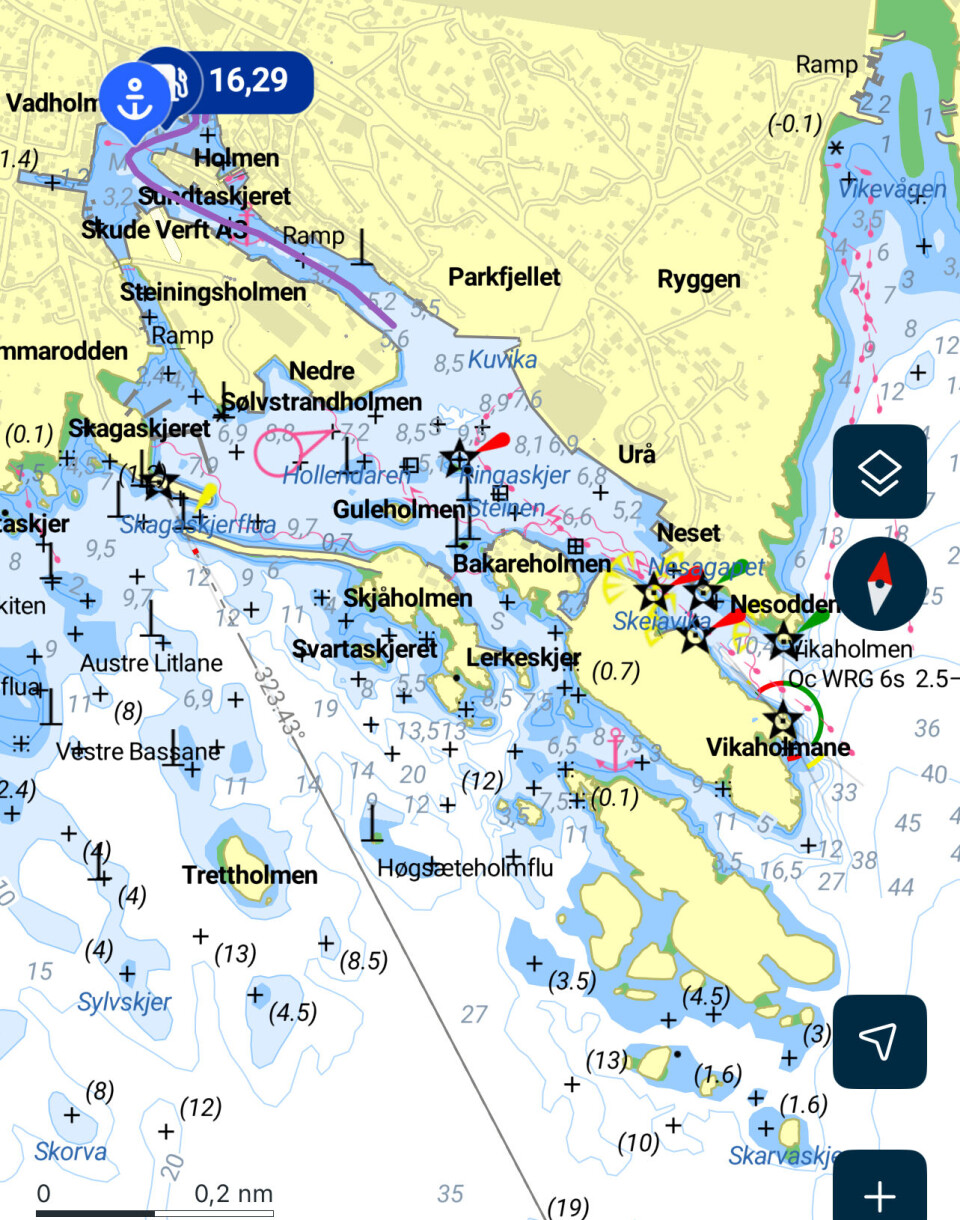 Innseilingen til Skudenes havn.