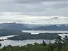 Utsikt østover fra Eikefjellet på Halsnøy i Ryfylkebassenget