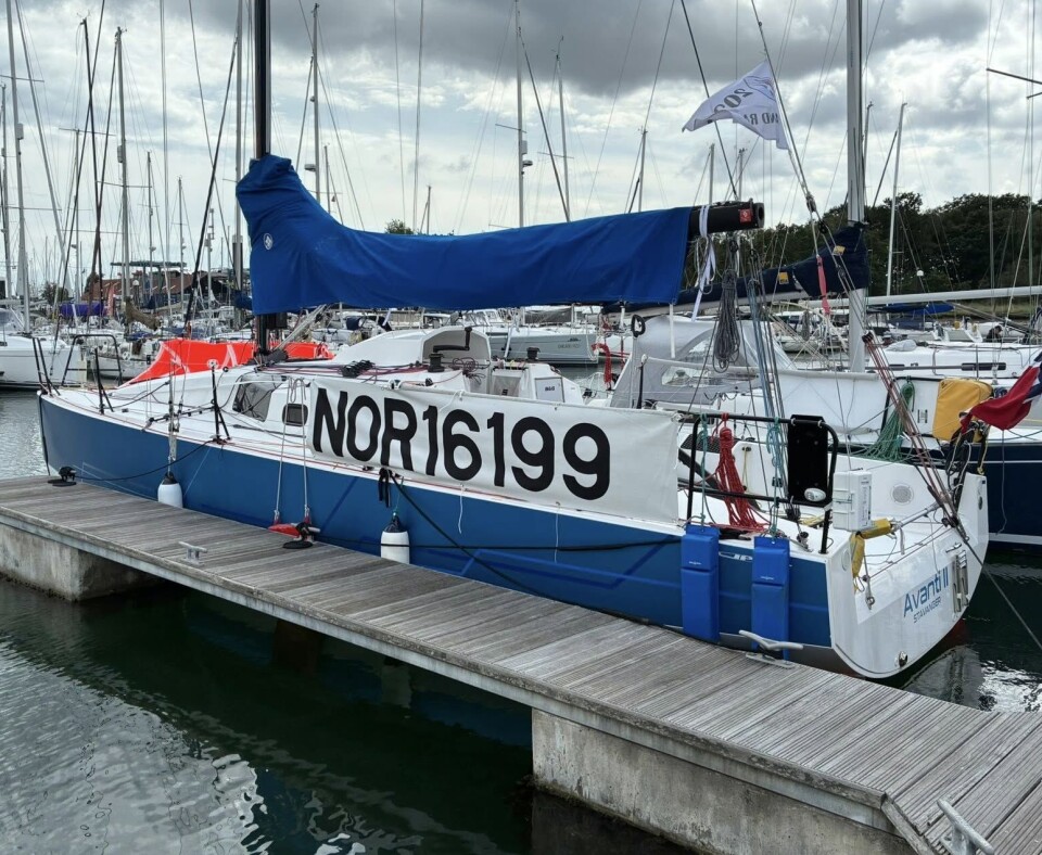 KLAR: JPK 1030 «Avanti II» er klar for Fastnet Race, og har nå seilnummeret godt synlig fra siden. Greit å se under livesendingen lørdag.