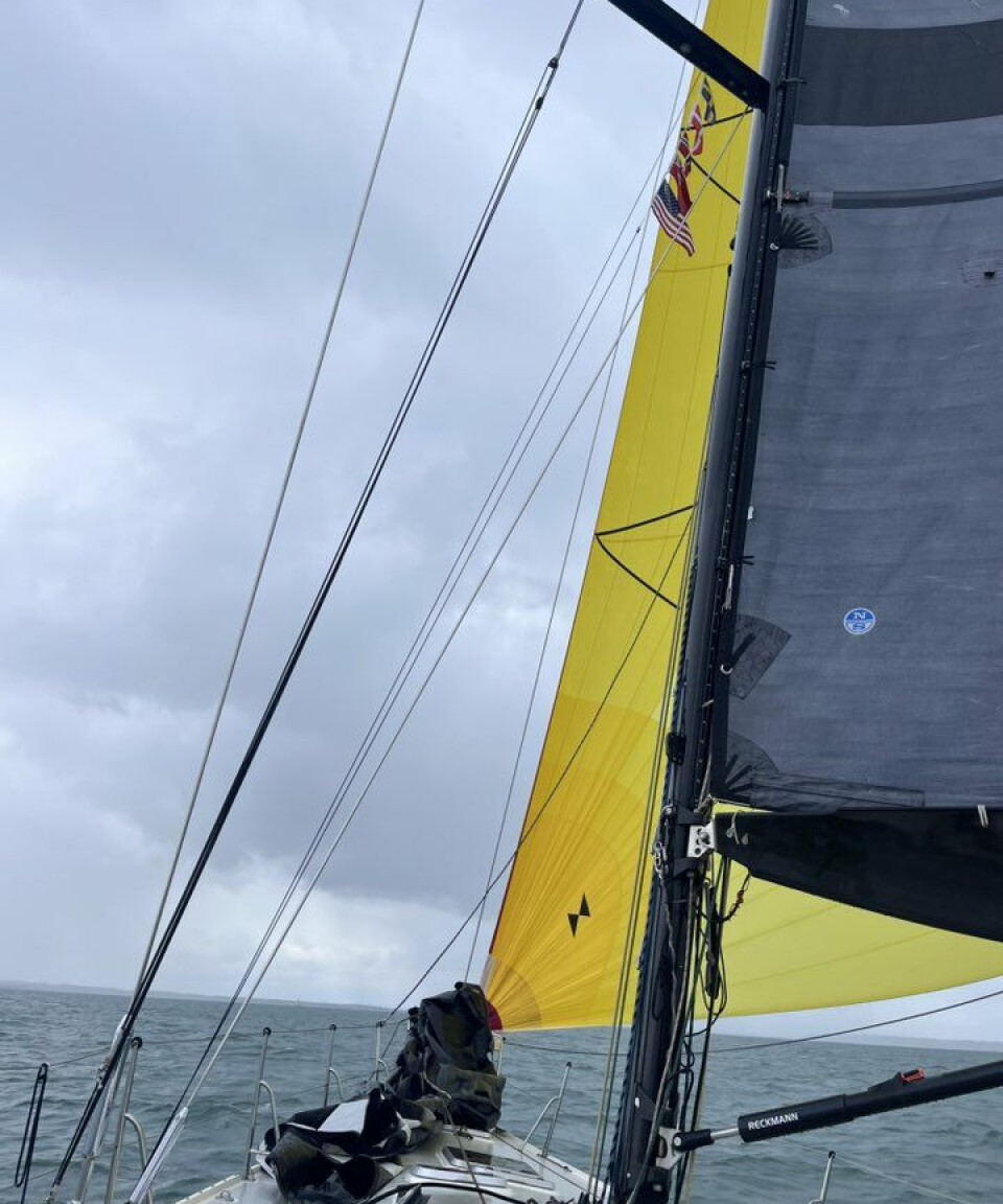 TRENING: Farr65 med gennakeren oppe.