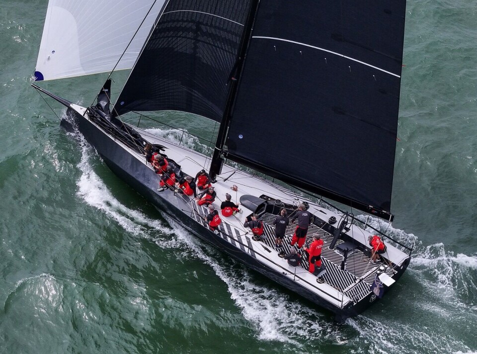 SVEREIGE: «Rán» har seilt bra, bortsett fra siste seilas onsdag. RánRORC Admiral’s Cup 2025CowesPhoto: James Tomlinson