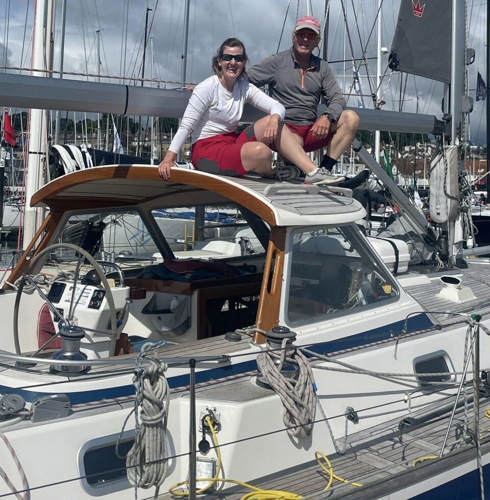 FAMILIE: Louise er Bjørn Børesens datter og seiler Doublehanded i Rolex fastnet Race i en Hallberg-Rassy 43.