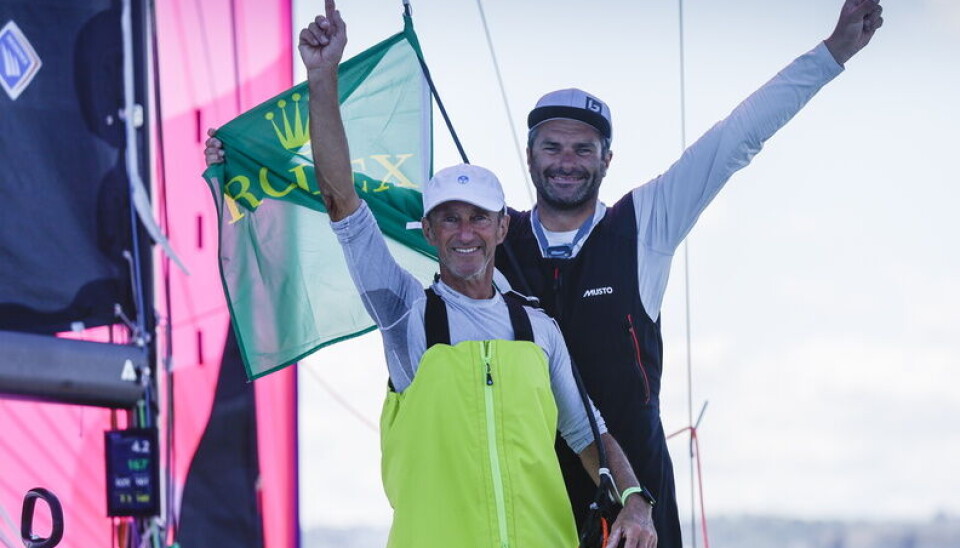 VINNERE: JPK 1050 «Leon» fra Frankrike med Jean Pierre Kalbert og Alexis Loison vant doublehanded-klasen og IRC overall. Leon,FRA 53524