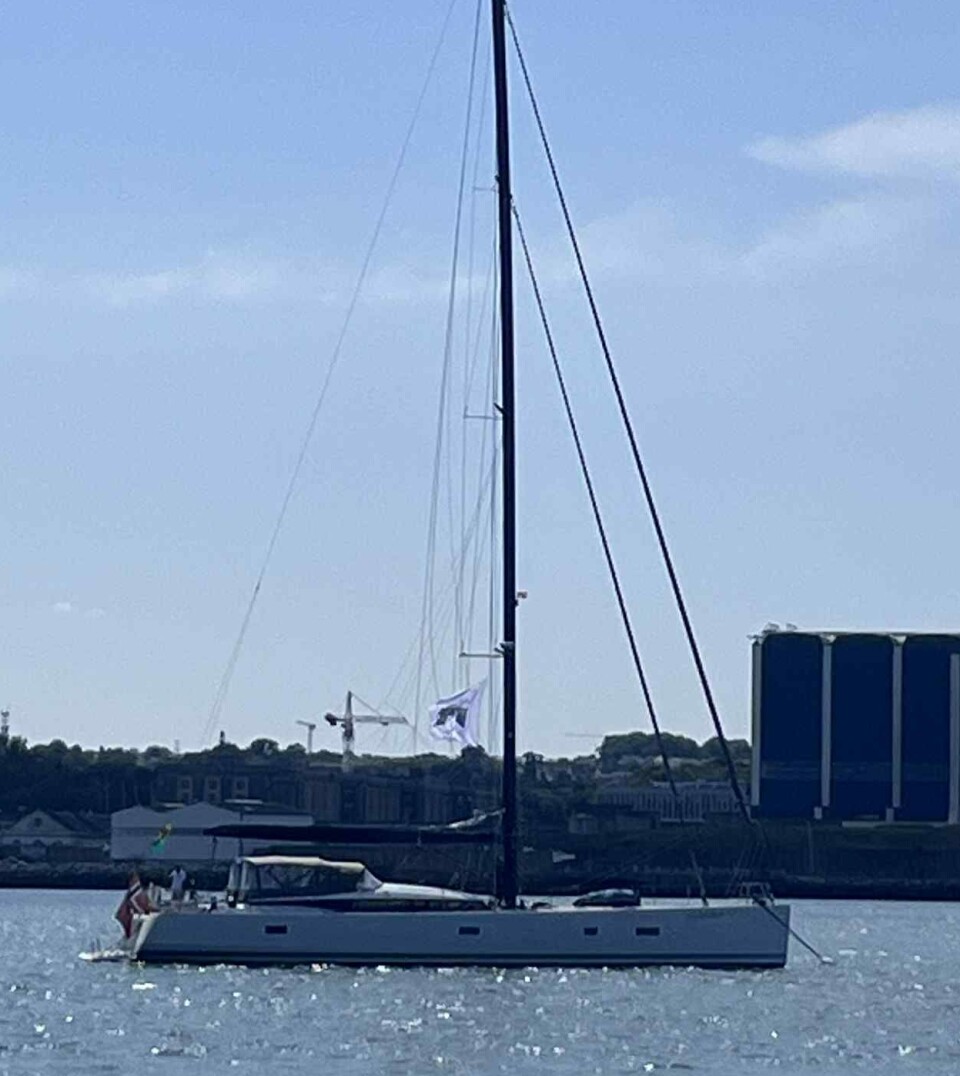 VINNER: «EnderPearl» på svai i Cherbourg, den norske båten som vant sin klasse.