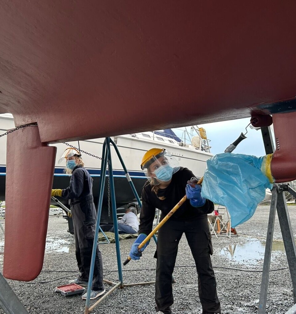 NY FARGE: Skroget gikk fra blått til rødt.