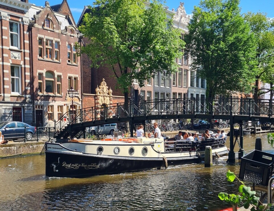 AMSTERDAM: Seilerduoen var godt fornøyde med havnen i Amsterdam.