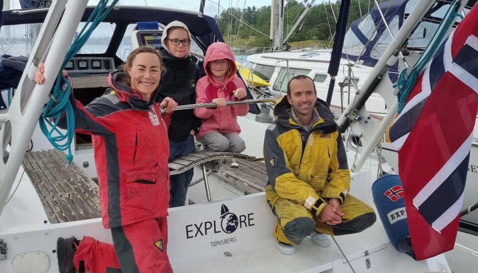 LANGTUR MED BARN: Anita, Paul-Gunnar, Tuva og Storm har siden starten av juli seilt til Skottland og Nord-Irland.