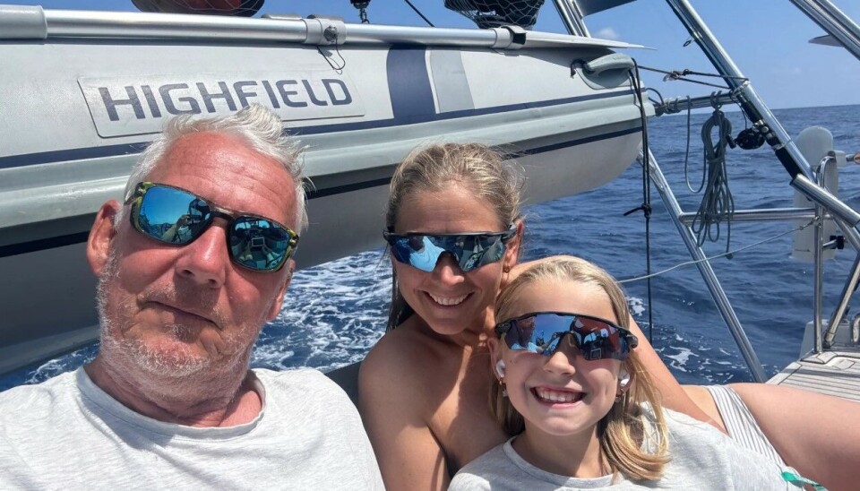 FAMILIE PÅ LANGTUR: Ida, Anders og Olivia har kastet loss for minst ett år med opplevelser på sjøen.