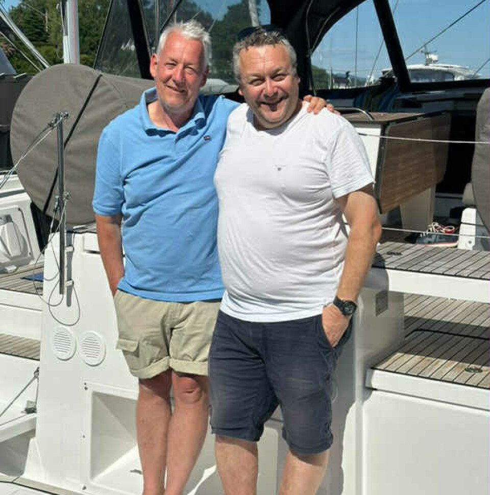 UVURDELIG HJELP: Familien fikk masse god hjelp av Ola Andre i W-yacht før avreisen.