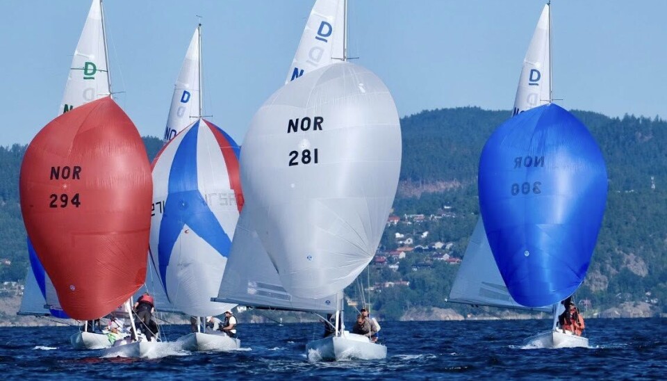 SOL: Det var flotte seilforhold under mesterskapet i Son.