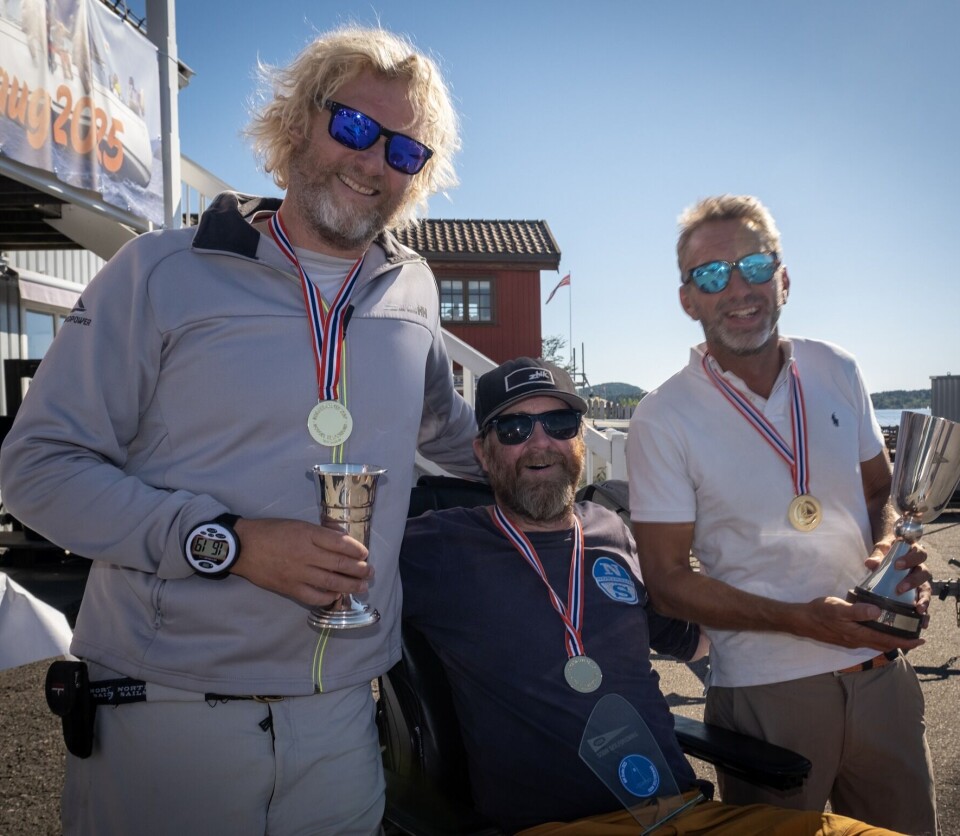 VINNERE: Henrik J Nilsen sammen med Anders Rustad og Ivar Andreas Monefelt fra Fredrikstad tok NM-gullet.