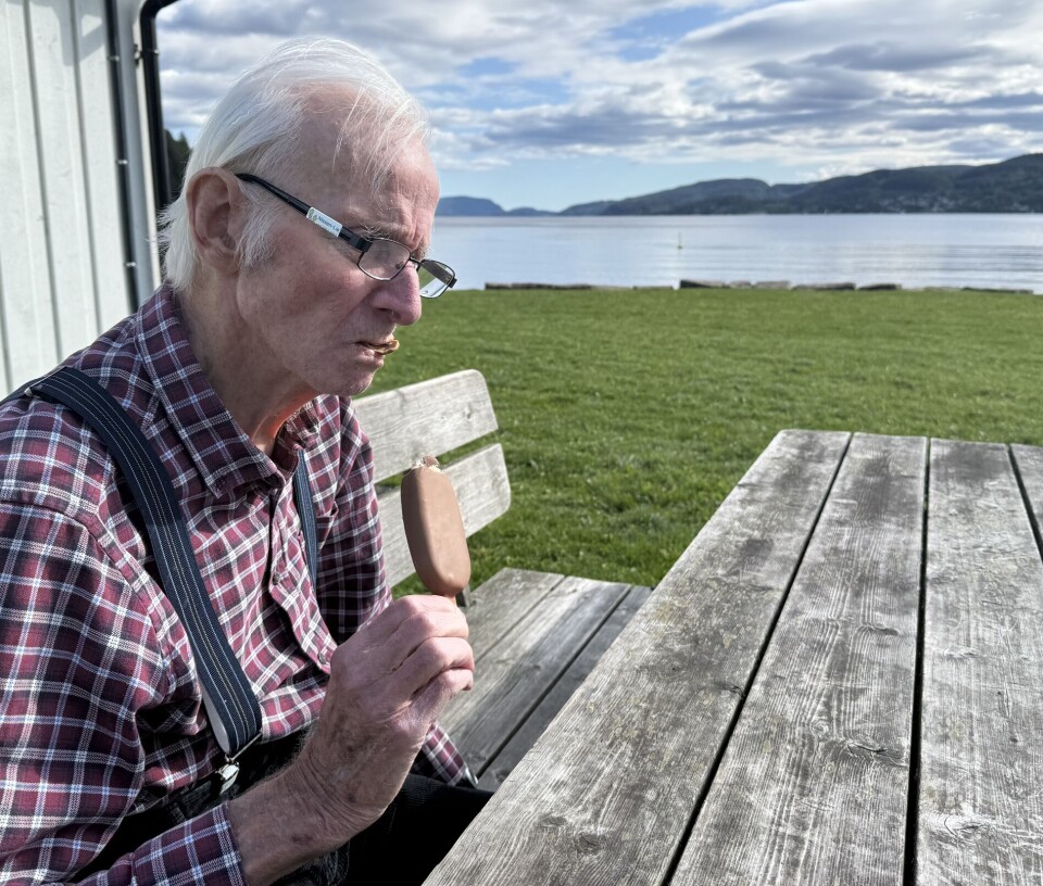 SLUTTEN: Siste bilde av Henrich på Hyggen, bare noen dager før hans død. Han elsket is.