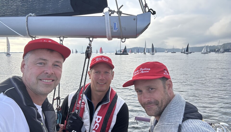 SELFIE: Christian Østby, Erik Windell og Erik Utvåg like før start.