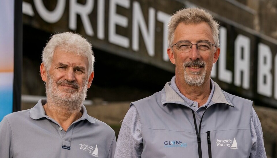 JANGADA: Rubert Holmes og Richard Palmer seiler en båt bygget i 2017.