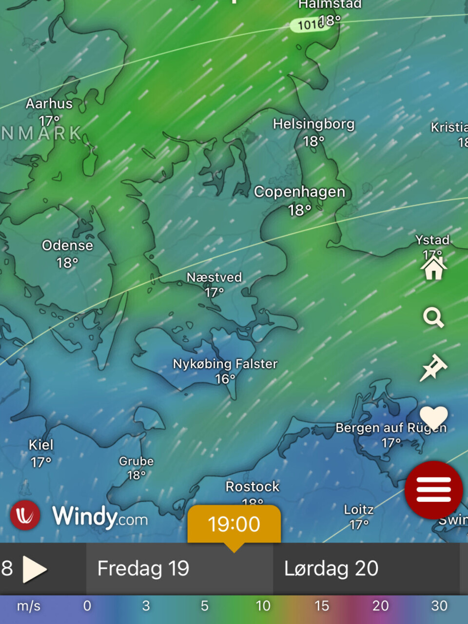 WINDY: Vinden blåser fra sørvest.