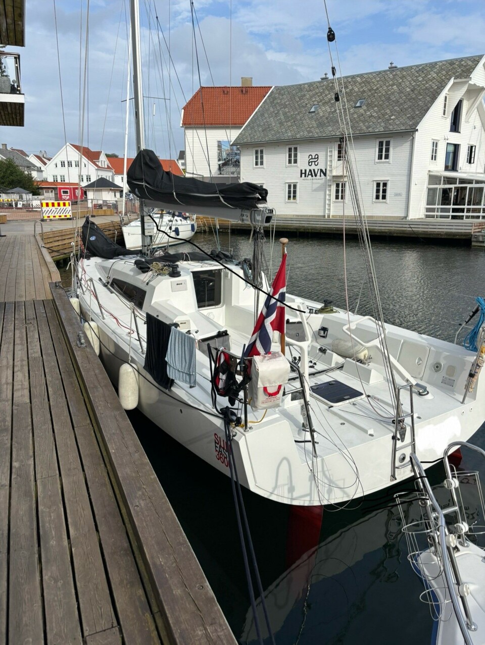 Ms Mellet i Skudeneshavn på vei fra Trondheim til Bundefjorden. Foto: Edvard Aspelund SKUDENESHAVN: Ms Mellet i Skudeneshavn på vei fra Trondheim til Bundefjorden.