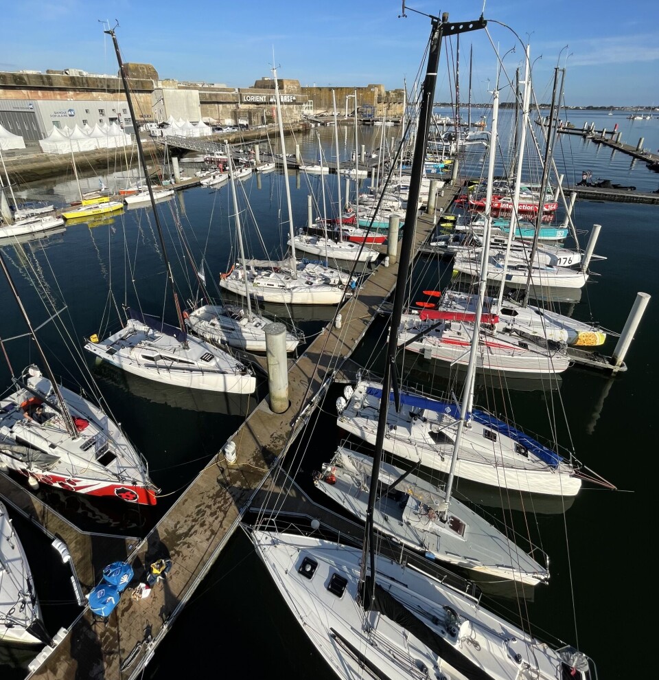 UTSIKT: Riggsjekk i Lorient, havkappseilingens hjerte.