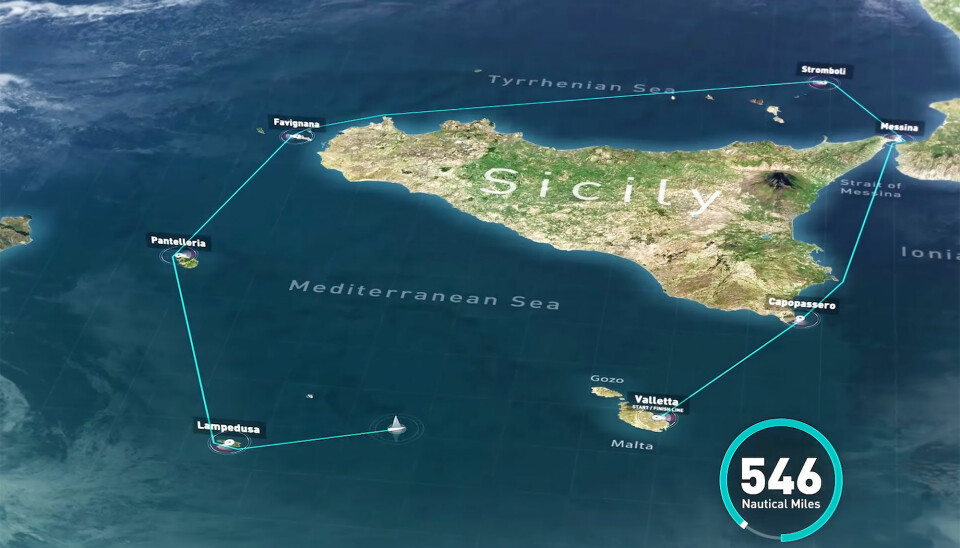 BANE: Rolex Middle Sea Race har start og mål fra Malta og seiles rundt Sicilia.