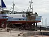 LEVENDE: Fiskersamfunnet i Østerby Havn er støttet opp med alle fasiliteter lett tilgjenglig. Her fra Læsø Skibsverft.