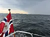 SKALK LUKENE: En tordenbyge nærmer seg utenfor Fjällbacka.