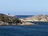 STAY OR GO?: Dette var synet som møtte meg fra en ås over Resö. Det så røft ut der ute.