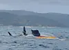 AUSTRALIA: Bilder av Oyster 825 «Viva la Vida» etter ulykken viser at bulben har blitt revet tvert av, mens skrogstrukturen virker å være nogenlunde intakt.