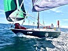 Italian skipper Andrea Lodolo aboard his Rustler 36 BiBi during the SITraN Challenge Prologue. Lodolo completed the podium by finishing third. Credit: Don McIntyre / GGR2026
